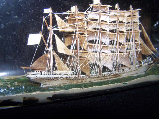 A Wondeful late 19th century sailor-made Five Masted Ship-in-a-Bottle — image 2